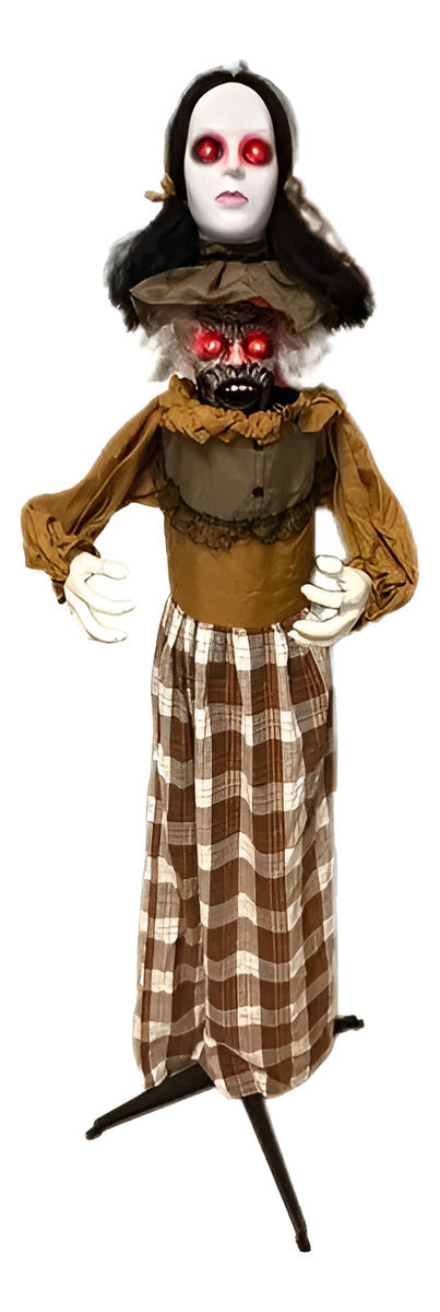 Mulher Assombrada Som Movment 1,60x1,20x20cm Festa Halloween