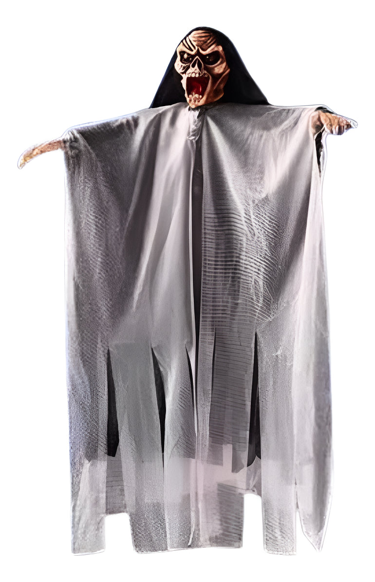 Boneco Fantasma Caveira Esqueleto Festa Halloween + Pilha