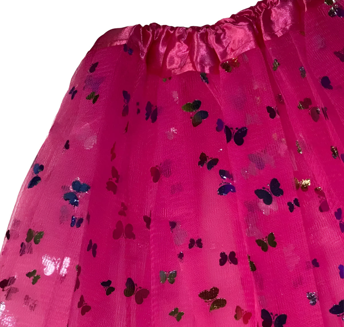 Saia Tule Boboletas Metalizadas Ballet Infantil Festa Niver