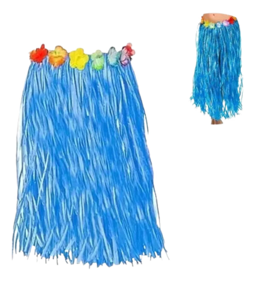 Saia Longa Havaiana Luau Festa Havaiana 60 Cm Core Escolher