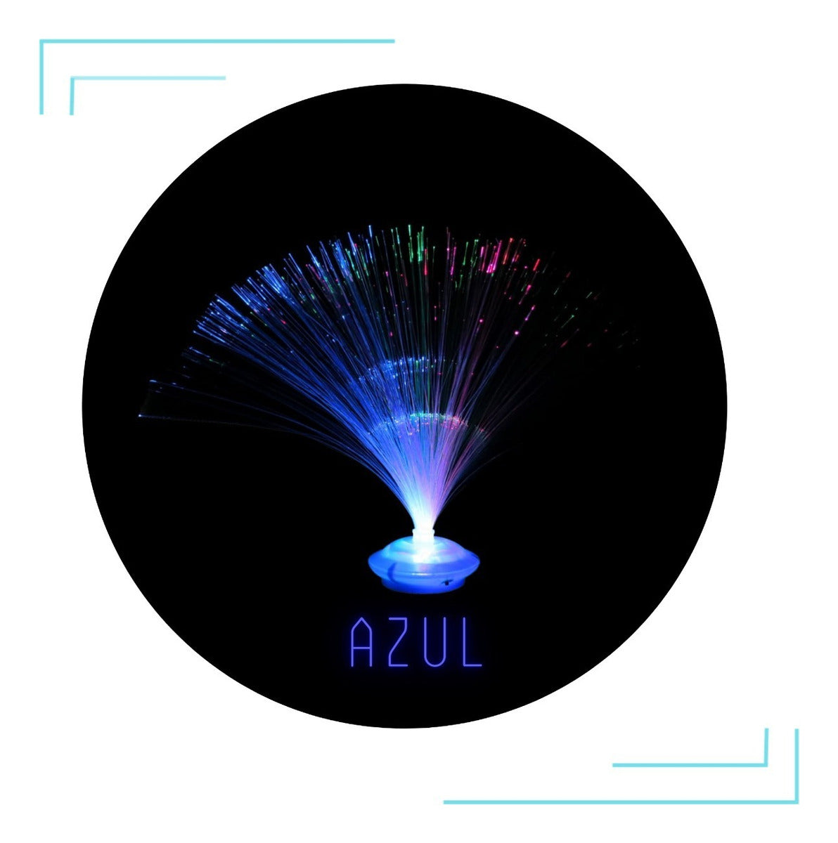 15 Abajur De Fibra Ótica Luz Led Luminária Mesa + Pilhas