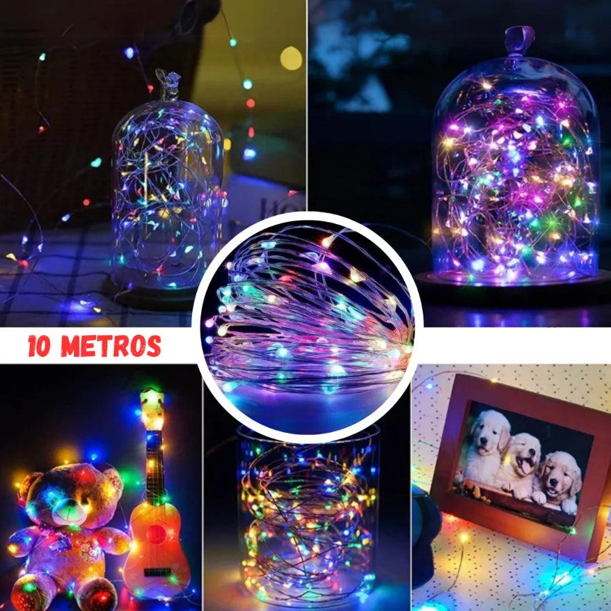 Pisca-pisca De Led Para Decoração  100 Leds Coloridos
