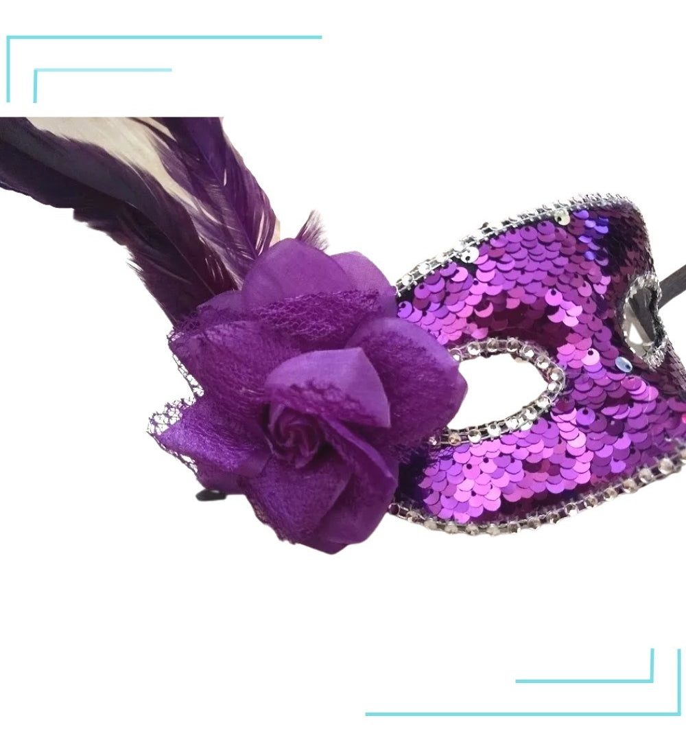 Kit Com 7 Máscaras De Gala Luxo Carnaval Varias Cores