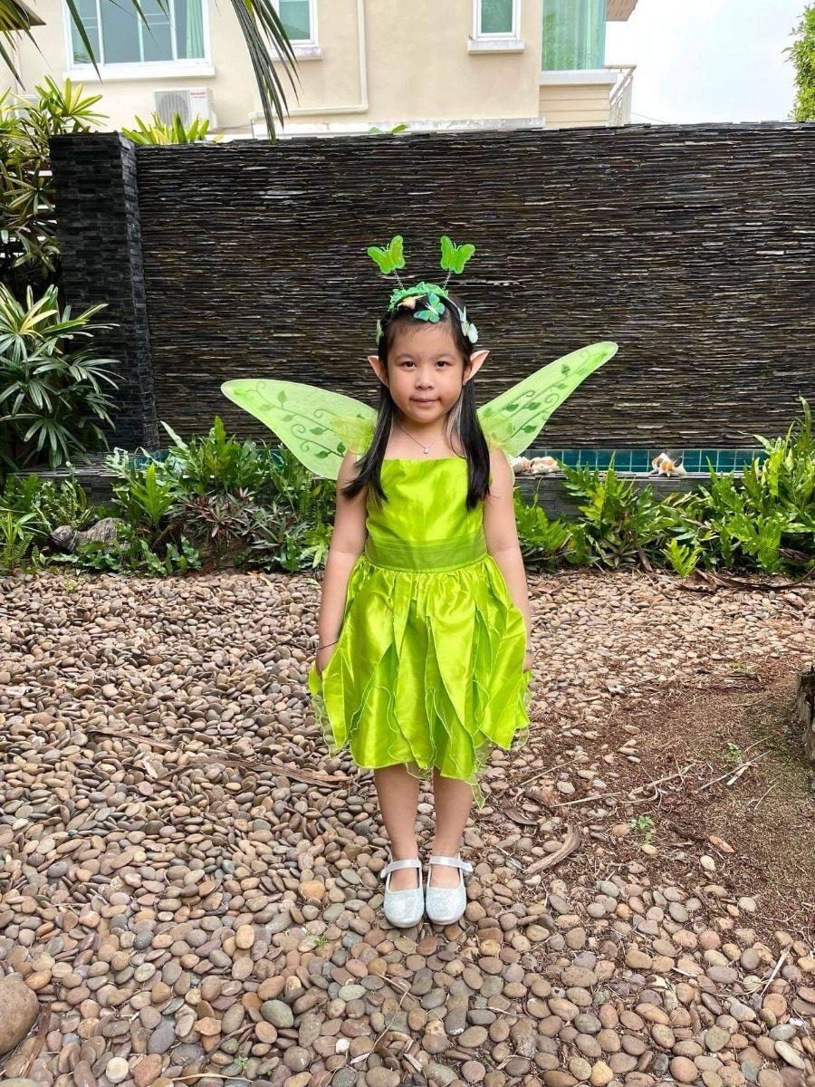 Vestido Infantil Christmas Green Elf Wonderful Fairy Tinker
