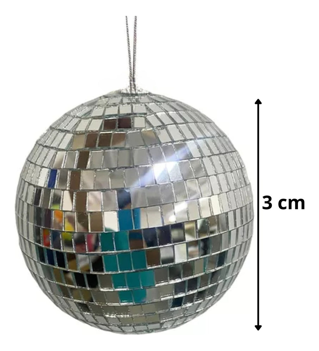 Kit 33 Globo Espelhado 3cm 4cm E 10cm Balada Festa Dj