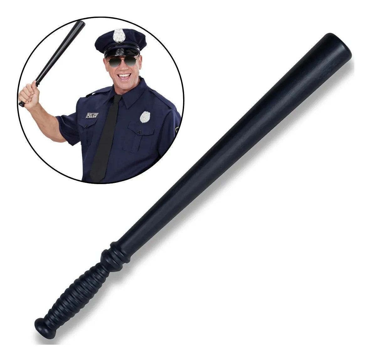 Kit Acessórios De Policial Cassetete+ Algema P/festa Cosplay