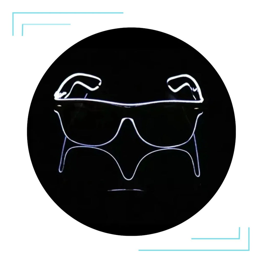6 Óculos Led Neon Rave Balada Festa Tomorrowland 4 Funções