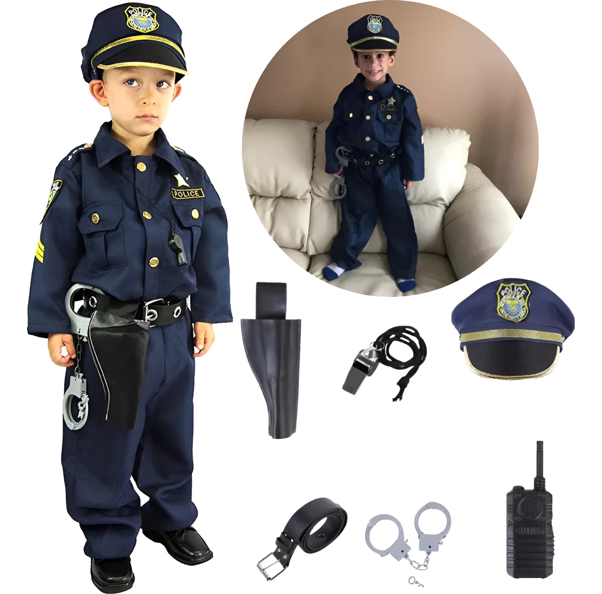 Fantasia Luxo Crianças Cosplay Policial/enfermeira/bombeiro