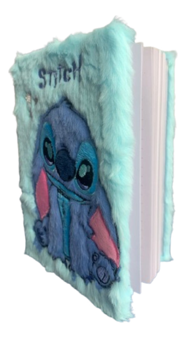 Caderno Diário Stitch Pelúcia Escolar 80 Folhas