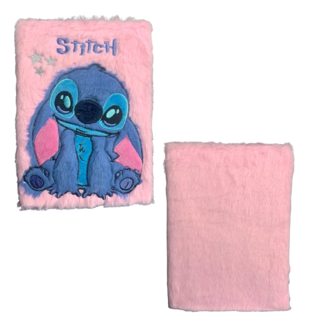 Caderno Diário Stitch Pelúcia Escolar 80 Folhas