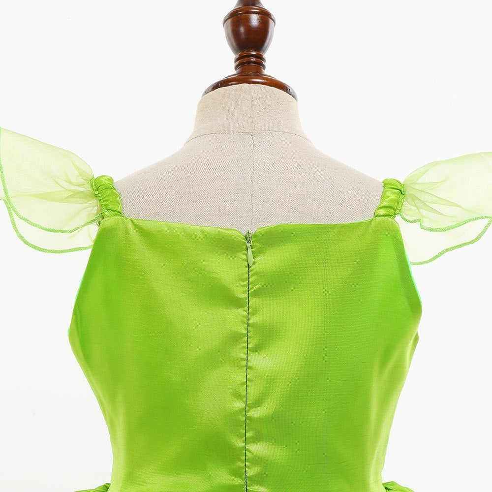 Vestido Infantil Christmas Green Elf Wonderful Fairy Tinker