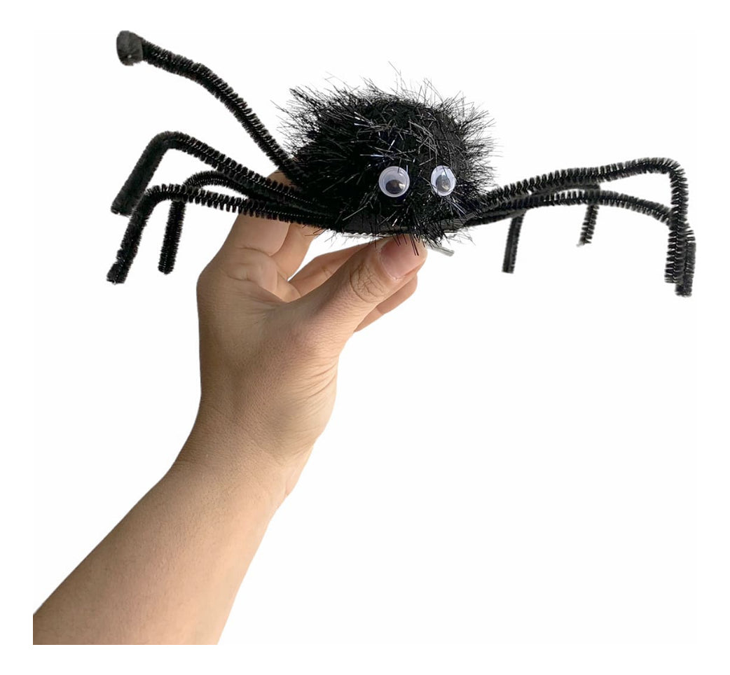 Acessório De Halloween Presilha Grampo De Aranha Preta