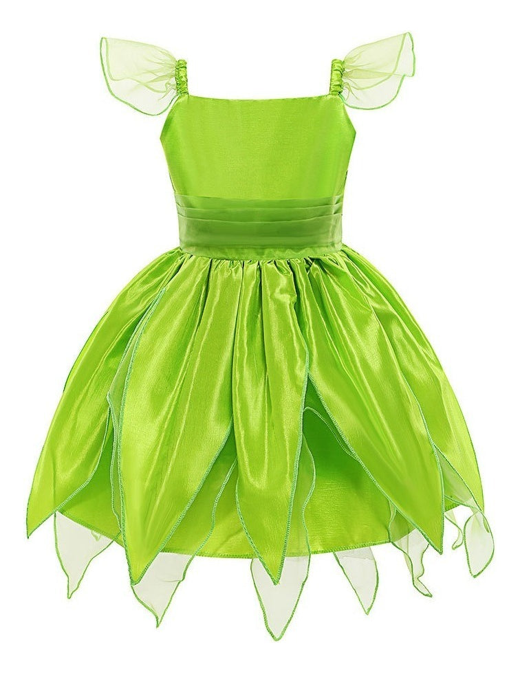 Vestido Infantil Christmas Green Elf Wonderful Fairy Tinker