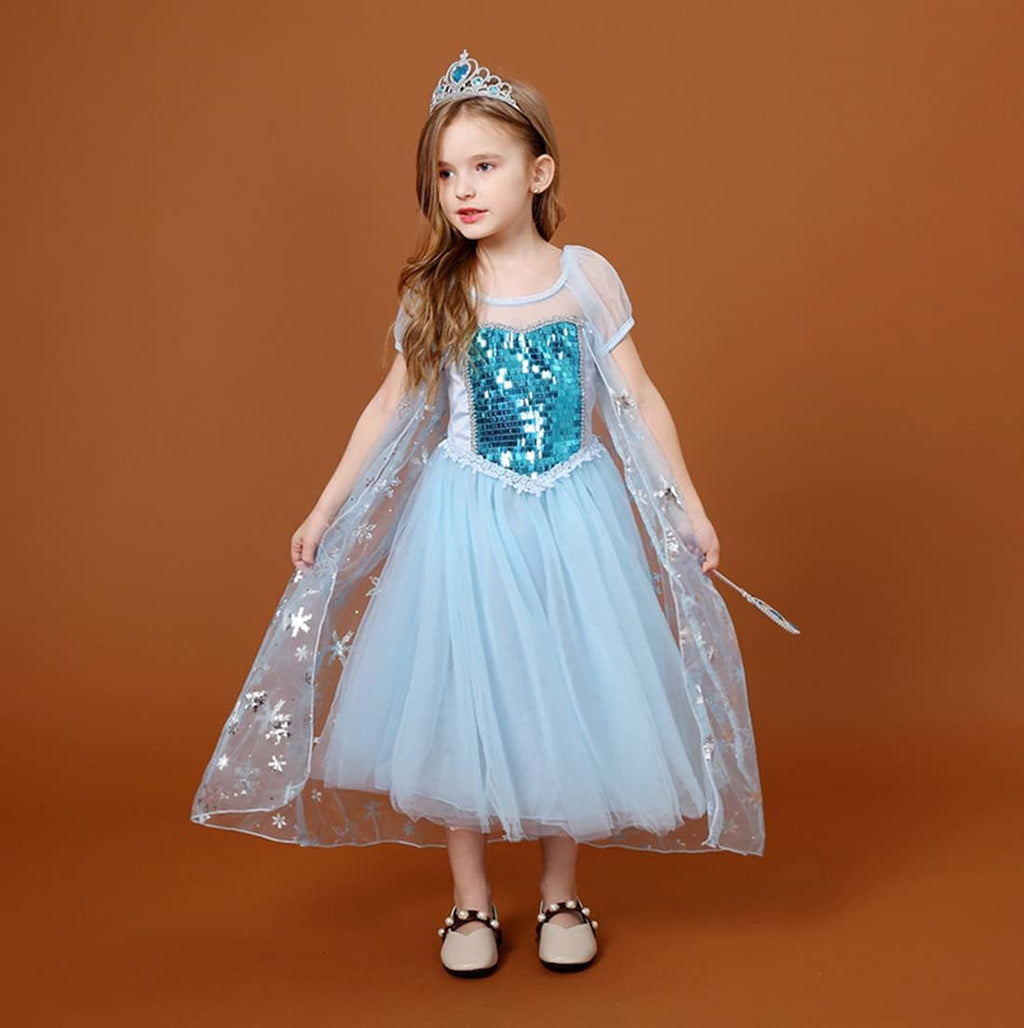 Princesa Elsa Fantasia For Girls Acessórios Birthday Party