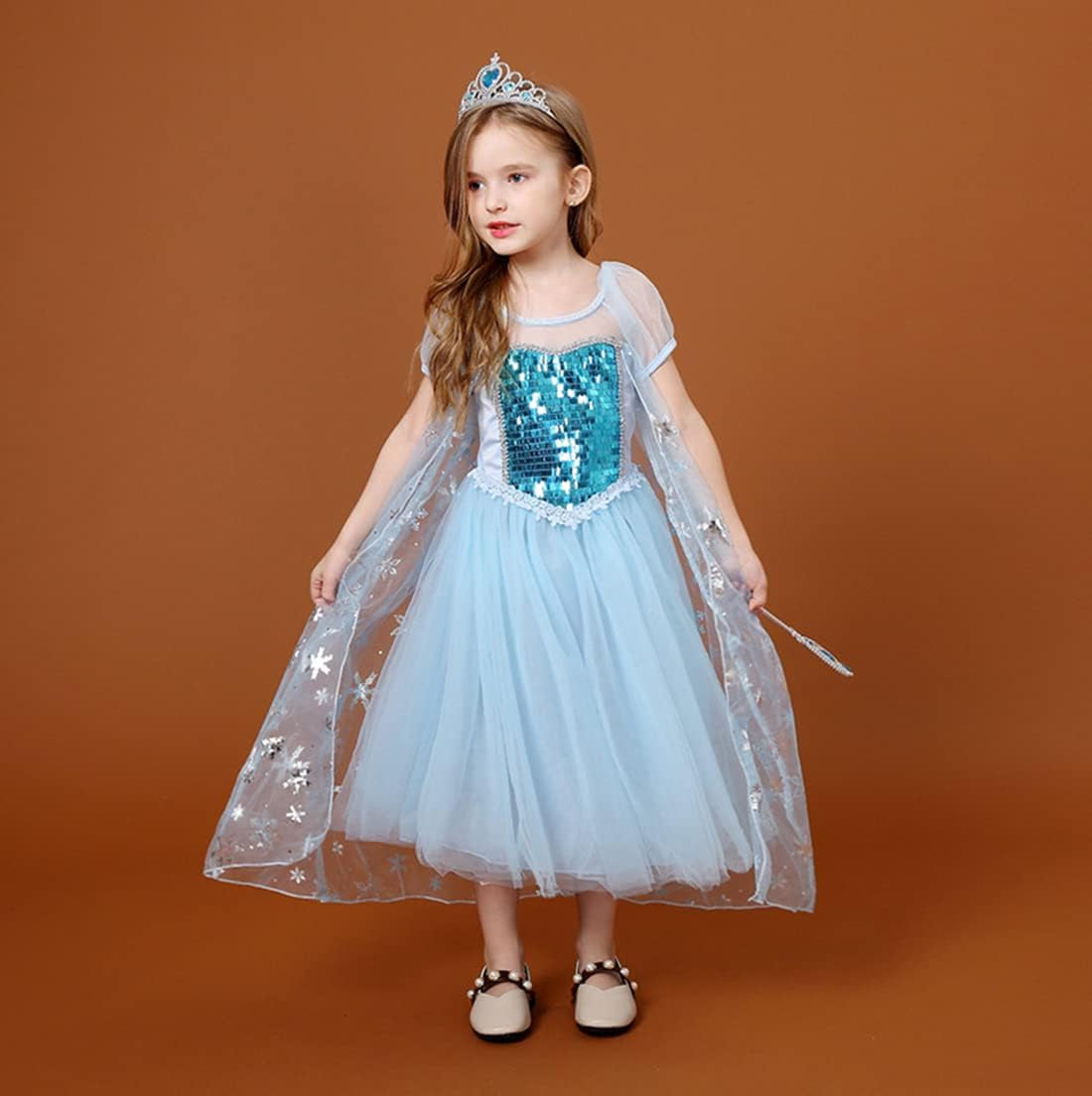 Princesa Elsa Fantasia For Girls Acessórios Birthday Party