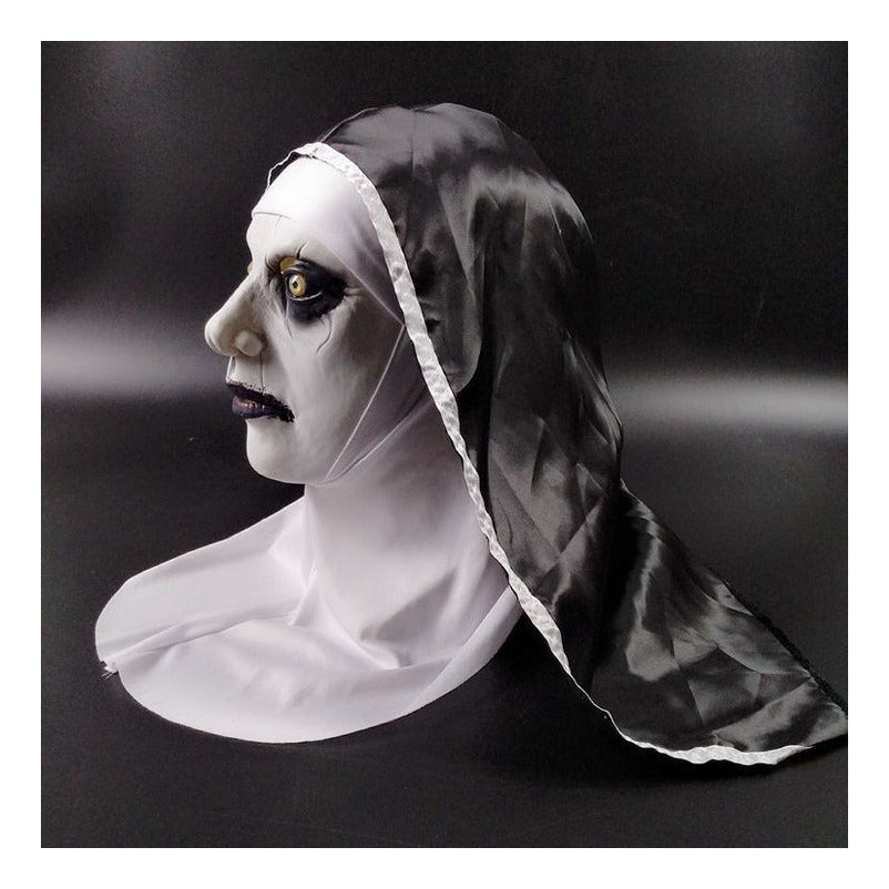 Máscara De Freira De Terror Cosplay Halloween Festa Latex