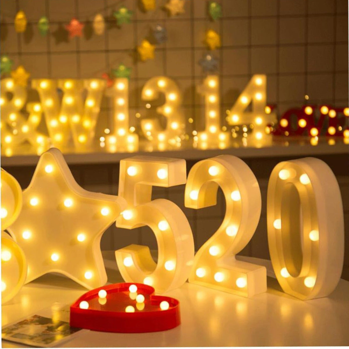 Luminária Led 3d Número 2 Branca/quente 22cm Decoração Festa