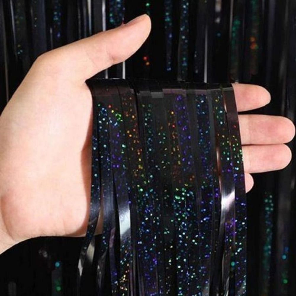 Kit 5 Cortinas Metalizada Holográfica 2x1m Festa Decoração