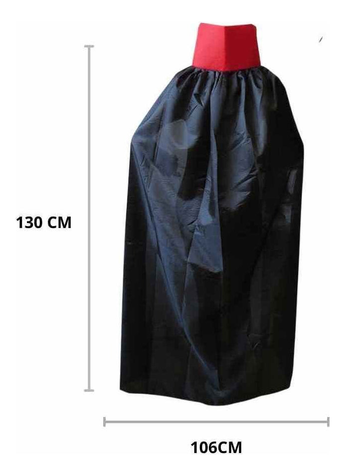 Kit Capa + Dente De Vampiro Com Sangue Falso Festa Halloween
