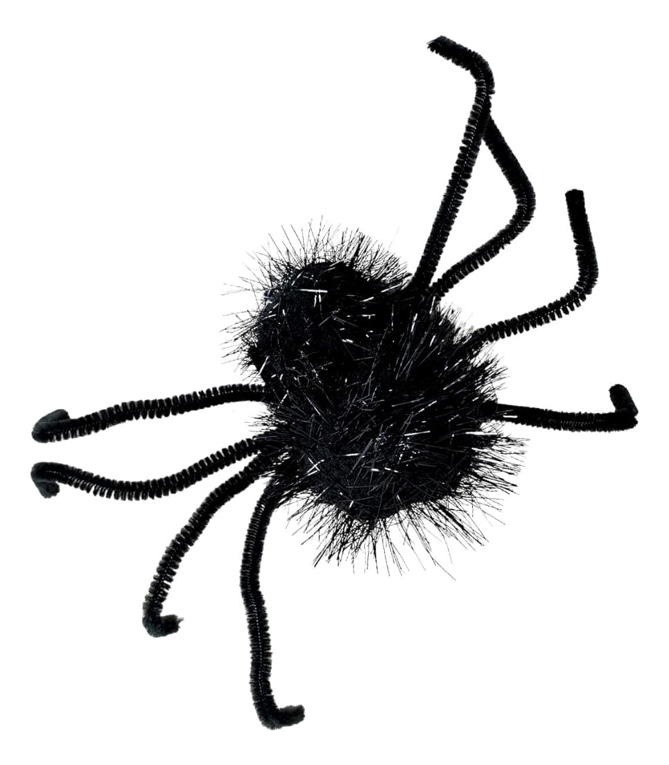 Acessório De Halloween Presilha Grampo De Aranha Preta