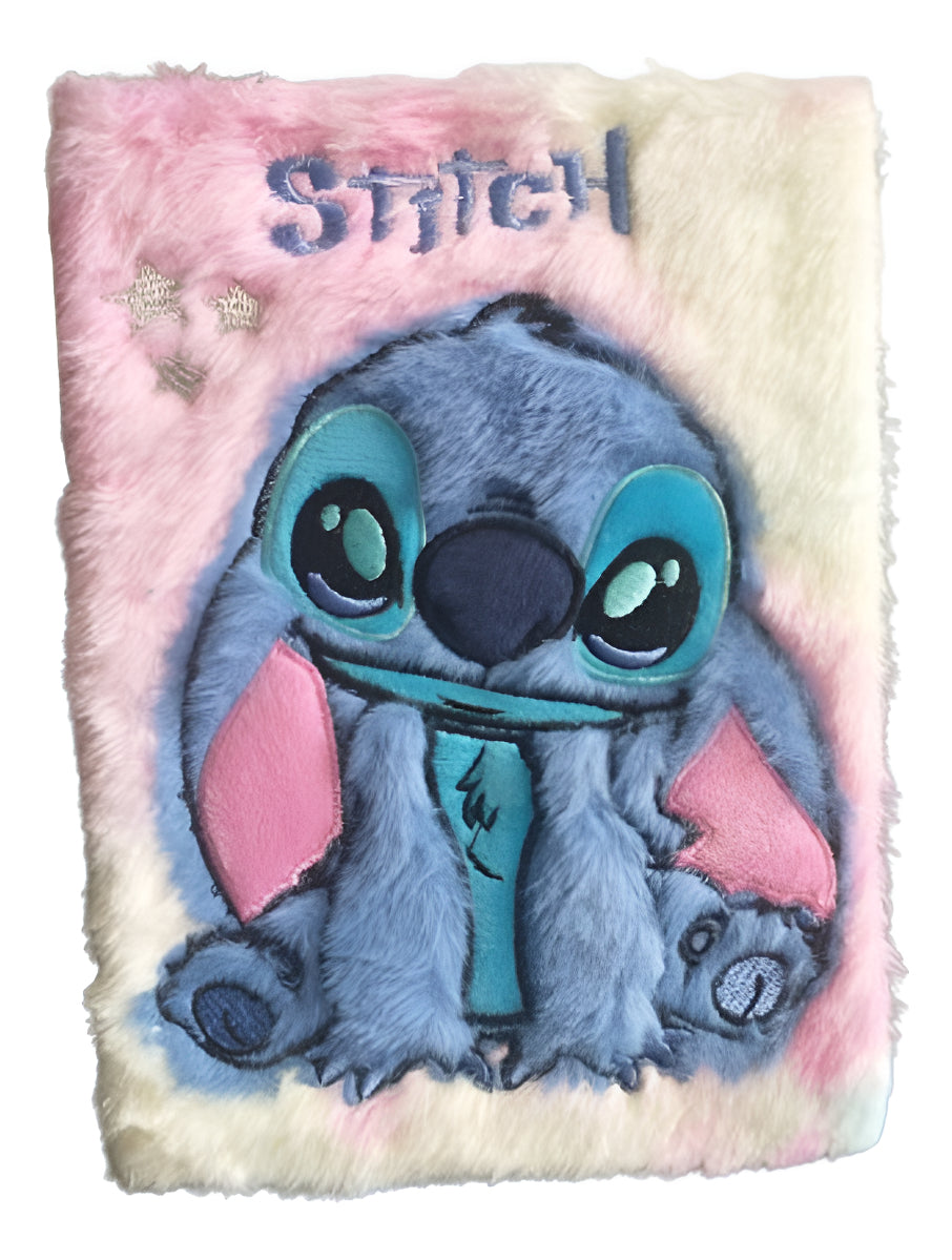 Caderno Diário Stitch Pelúcia Escolar 80 Folhas