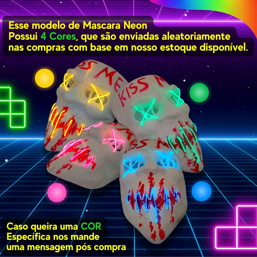 Mascara Cosplay Halloween The Purge Fantasia Carnaval Led