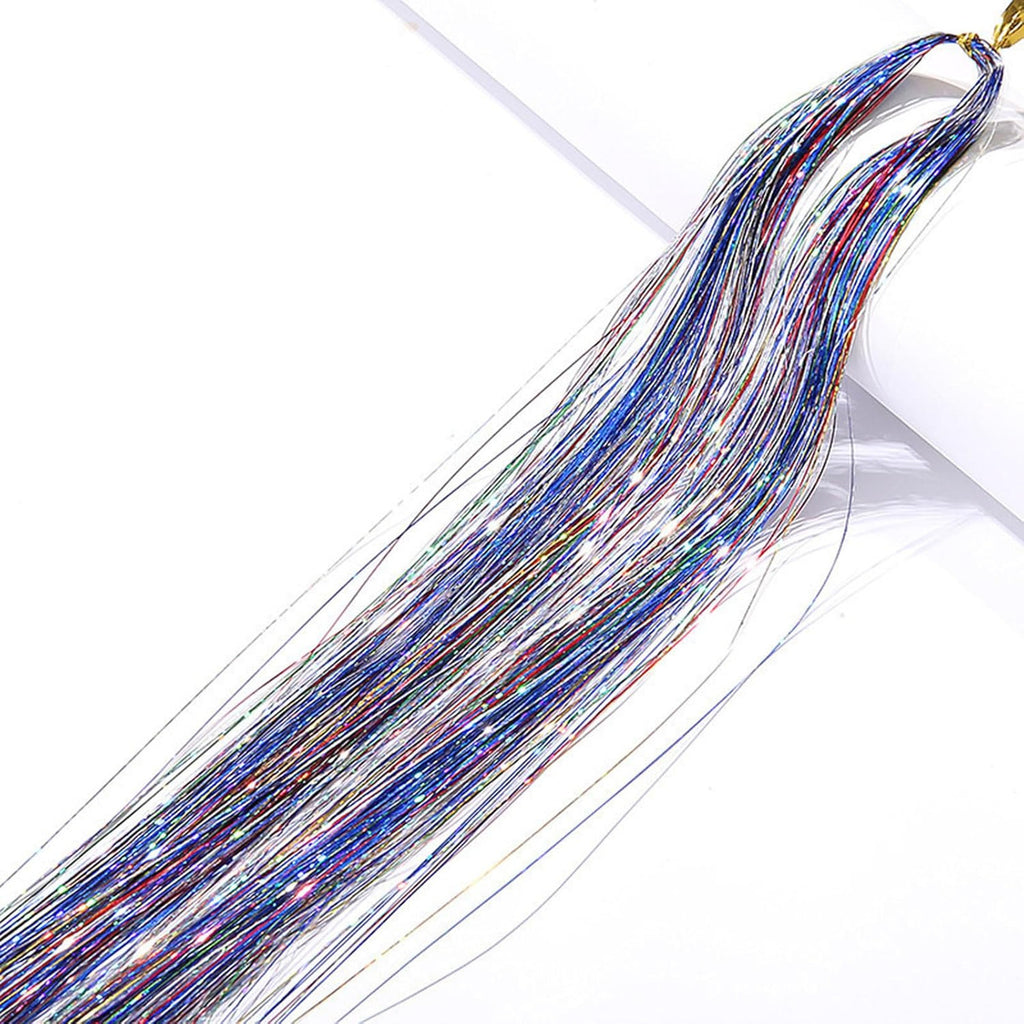 12 Cores Cabelo Extensões Cabelo Glitter Mulheres Meninas