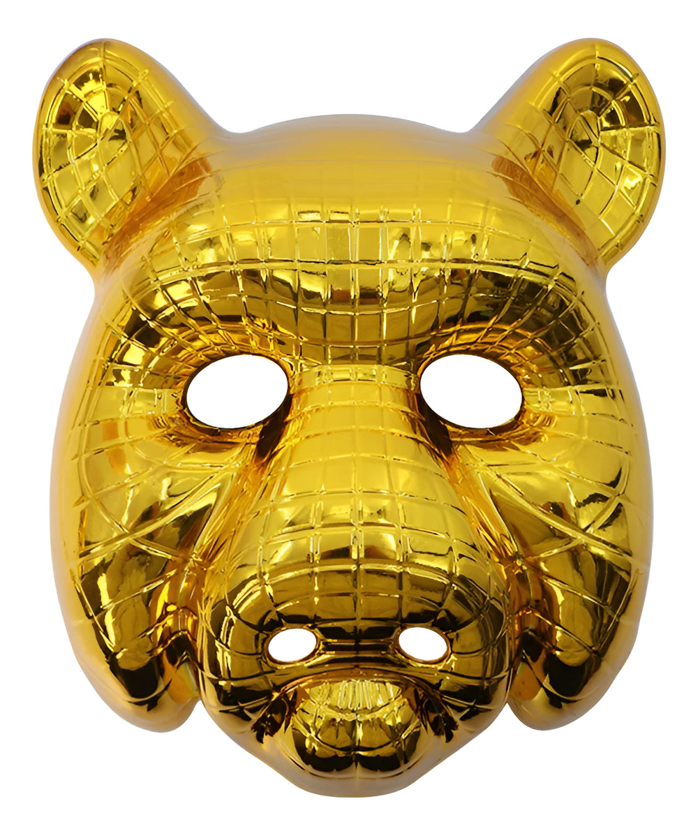 Máscara Animal Dourado Halowen Cosplay Acesório Fest Round 6