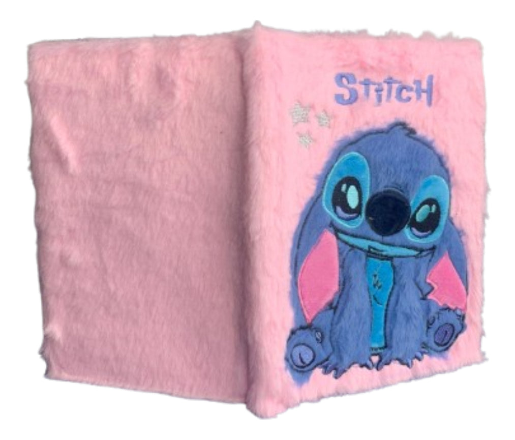 Caderno Diário Stitch Pelúcia Escolar 80 Folhas