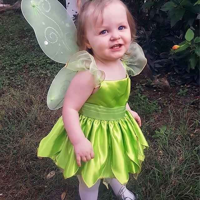 Vestido Infantil Christmas Green Elf Wonderful Fairy Tinker