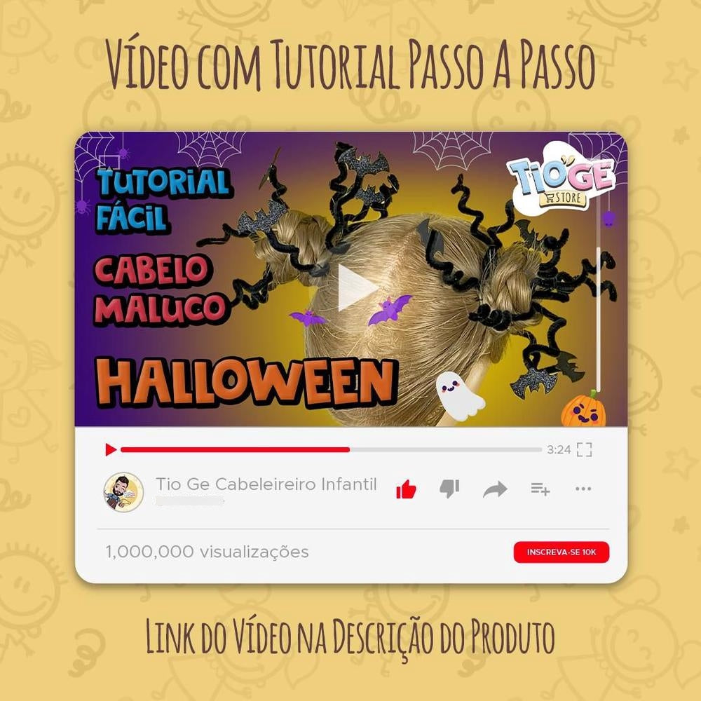 Cabelo Maluco Halloween Hastes Flexíveis Pelúcia Morcego