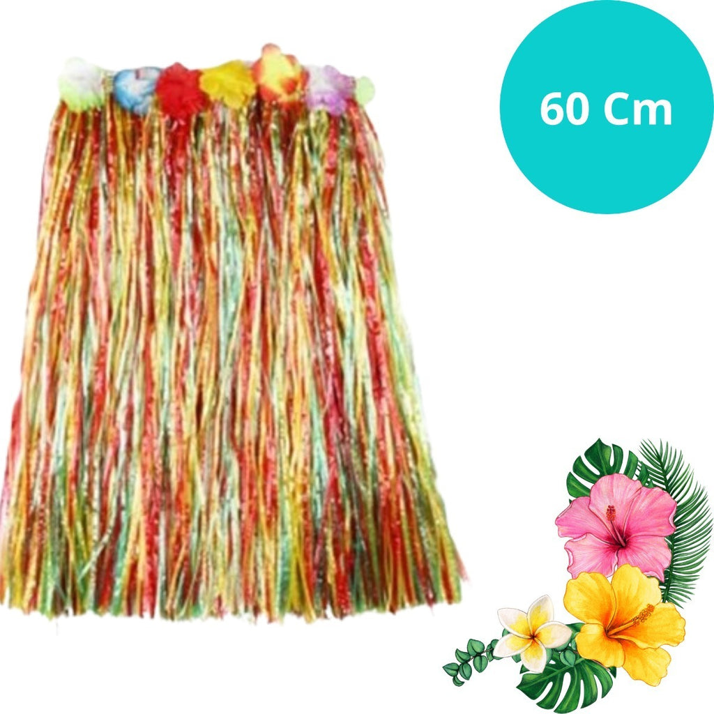Saia Longa Havaiana Luau Festa Havaiana 60 Cm Core Escolher
