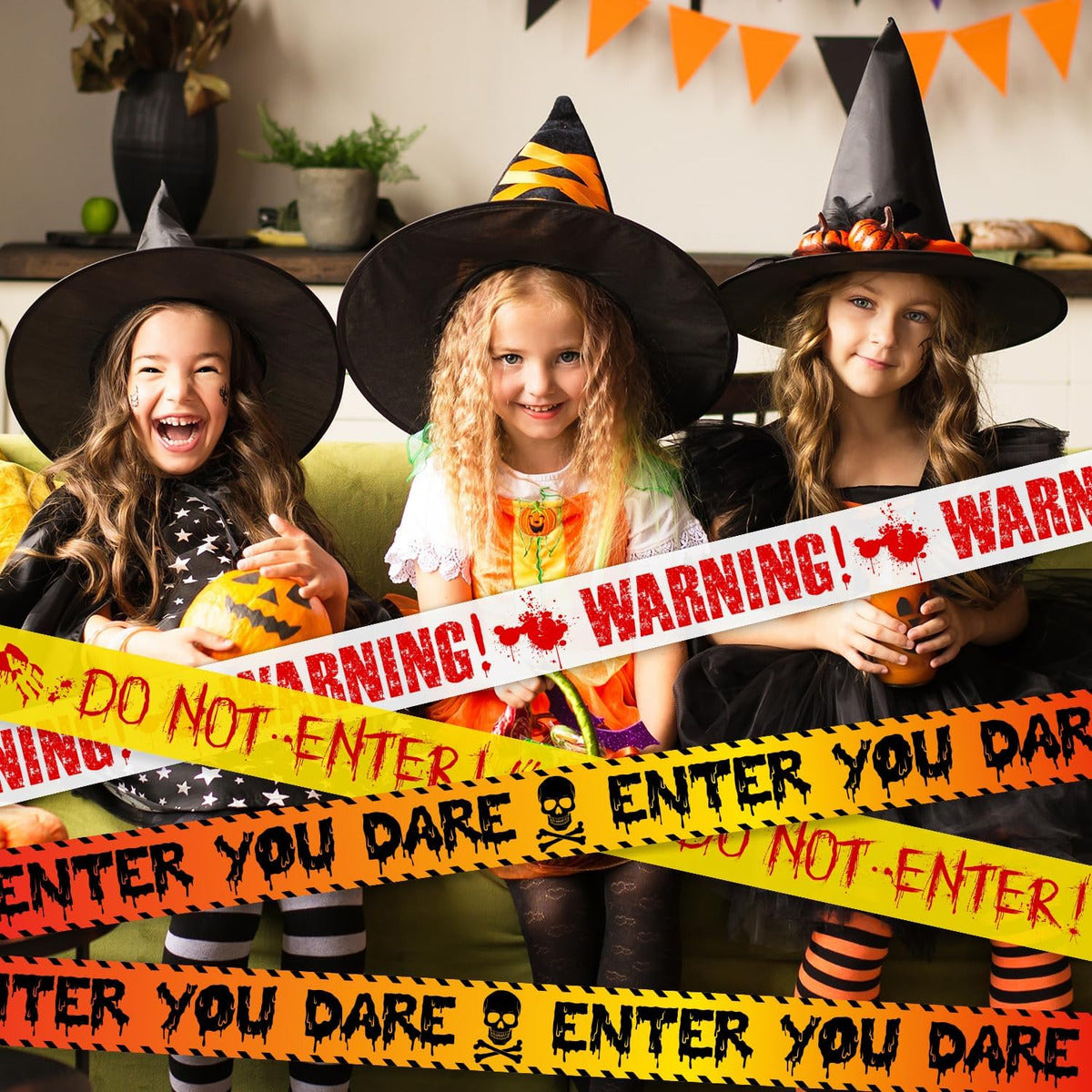Fita De Precaução Para Enfeite De Halloween Assustadoras