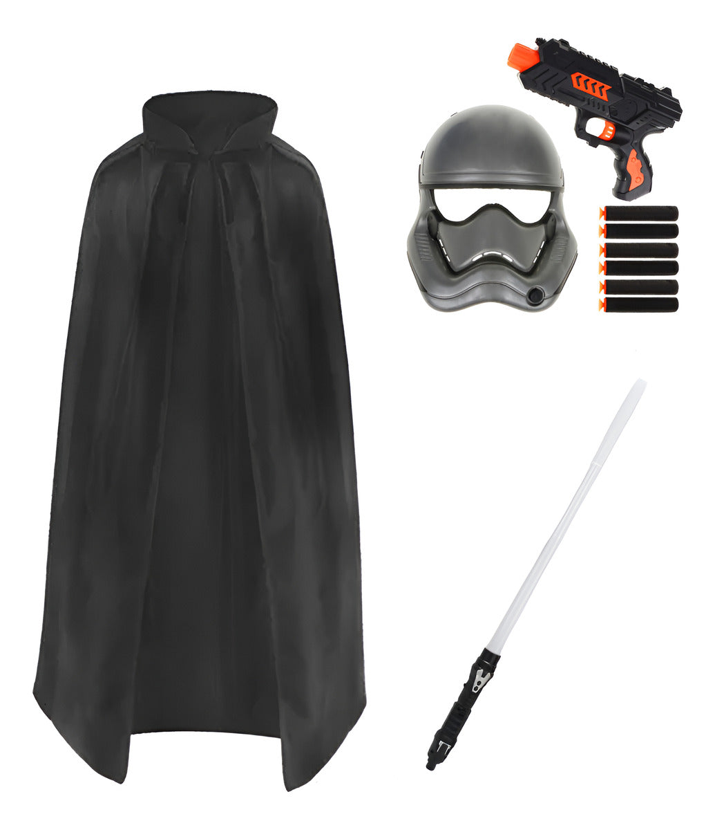 Kit Capa Sabre Capacete Halloween Infantil