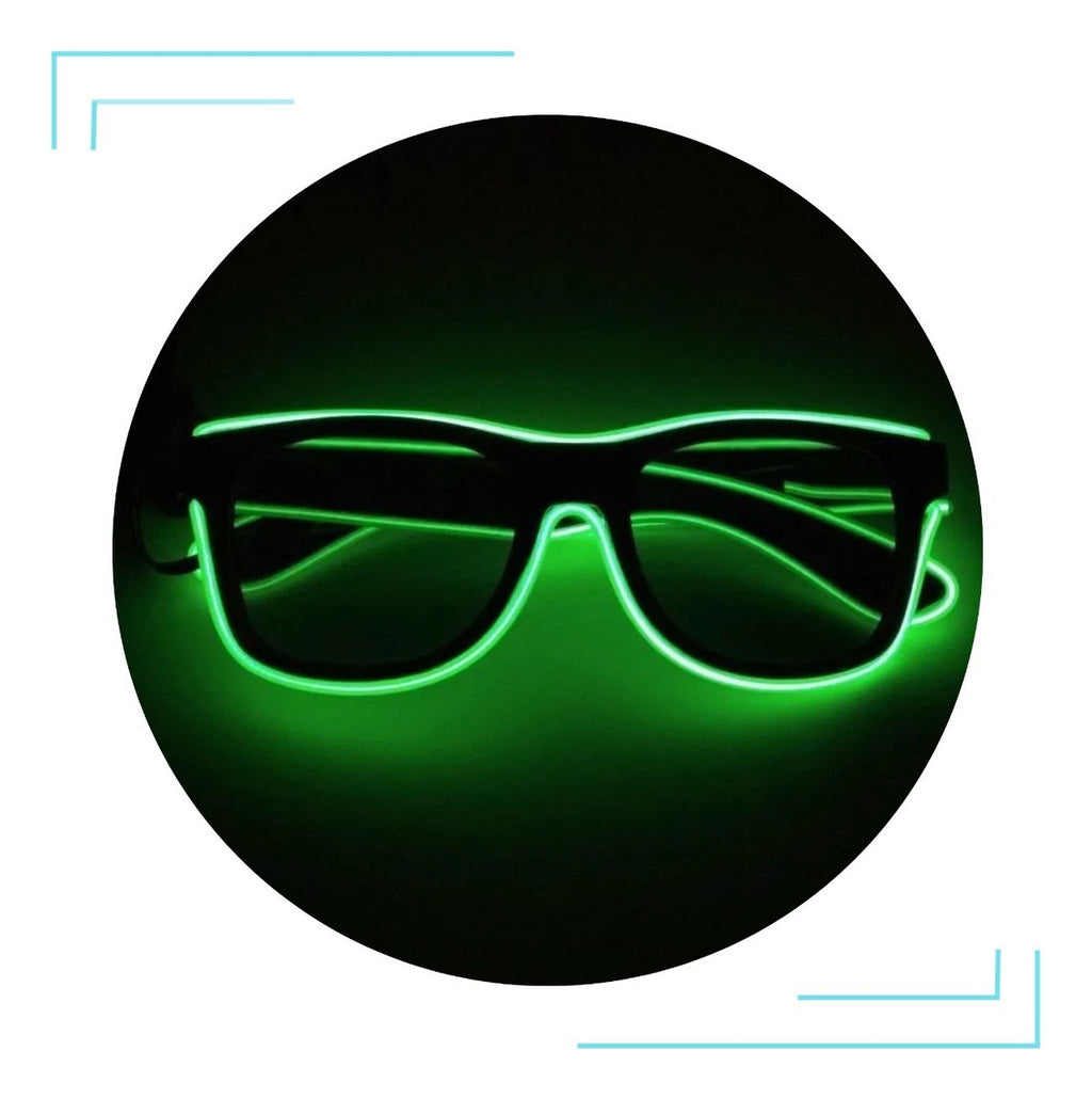 6 Óculos Led Neon Rave Balada Festa Tomorrowland 4 Funções
