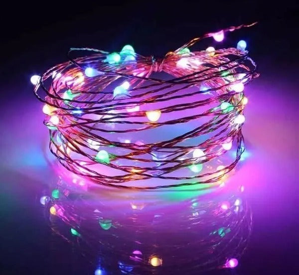 Kit 20 Fio Fada Cordão Luz Cores Natal 3mts 30 Leds+ Pilhas