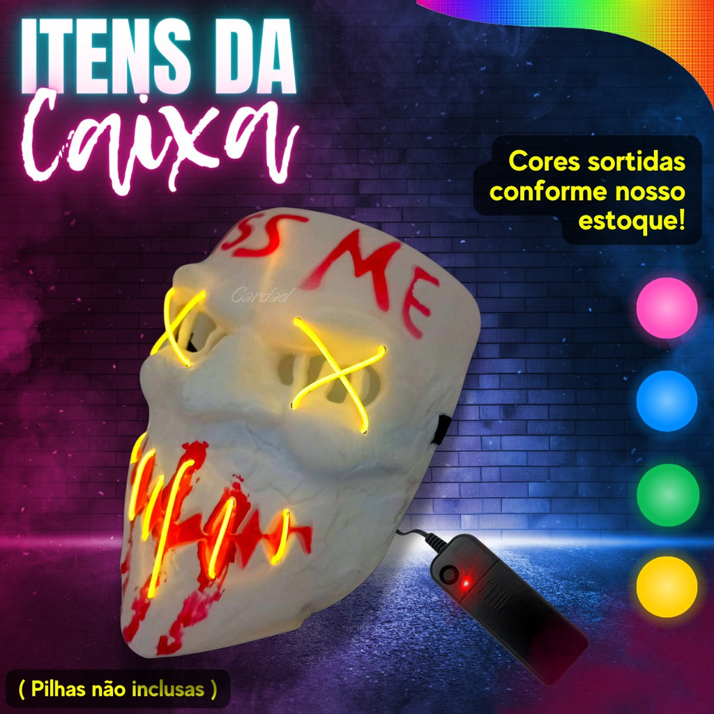 Mascara Cosplay Halloween The Purge Fantasia Carnaval Led