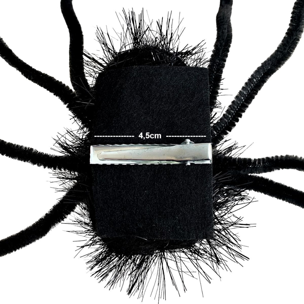 Acessório De Halloween Presilha Grampo De Aranha Preta