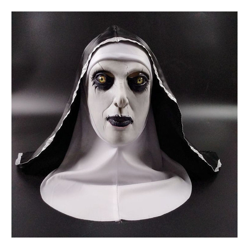 Máscara De Freira De Terror Cosplay Halloween Festa Latex