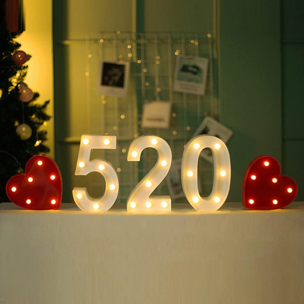 Luminária Led 3d Número 2 Branca/quente 22cm Decoração Festa