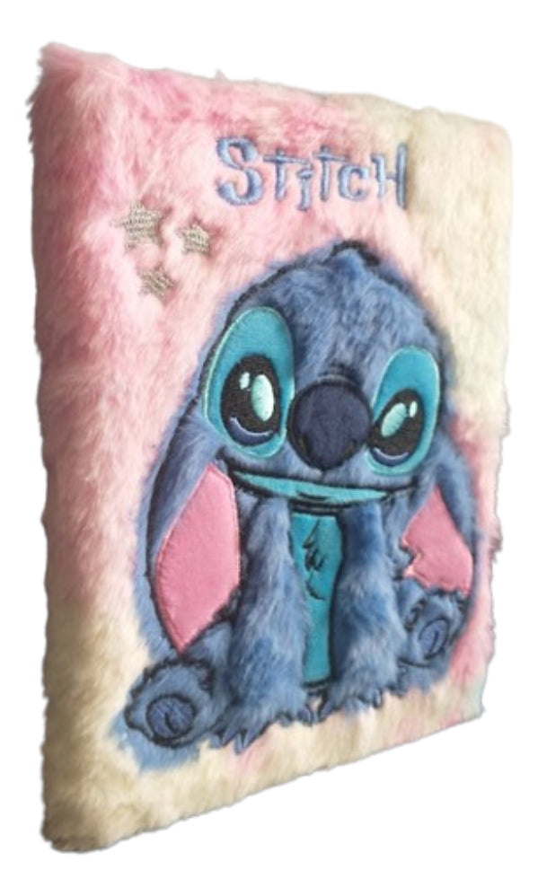 Caderno Diário Stitch Pelúcia Escolar 80 Folhas