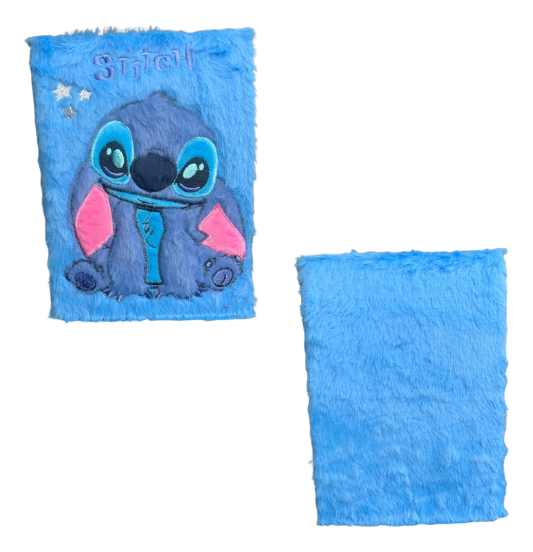 Caderno Diário Stitch Pelúcia Escolar 80 Folhas