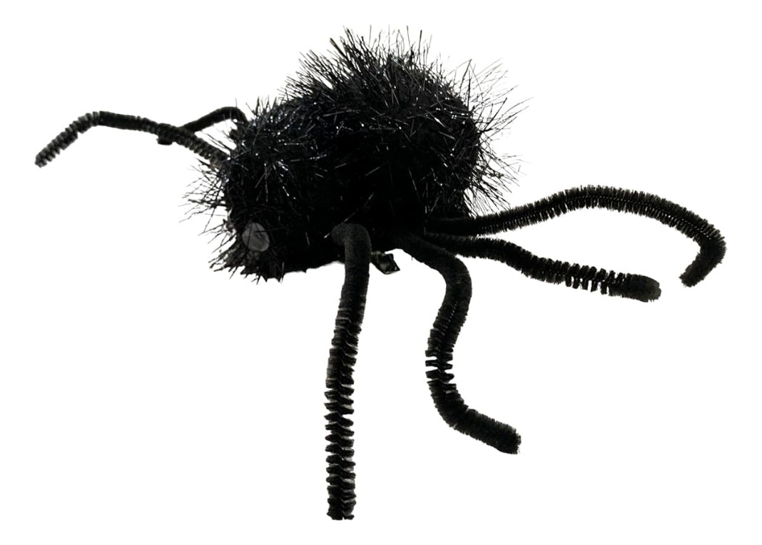 Acessório De Halloween Presilha Grampo De Aranha Preta