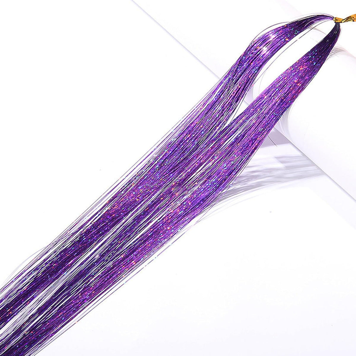 12 Cores Cabelo Extensões Cabelo Glitter Mulheres Meninas