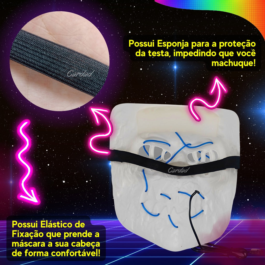 Mascara Cosplay Halloween The Purge Fantasia Carnaval Led