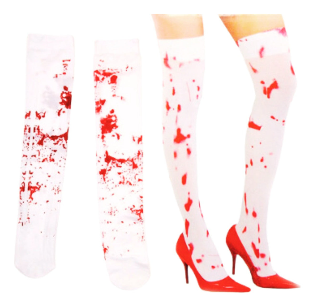Meia Calça 7/8 Para Festa Horror Fantasia Halloween Cosplay