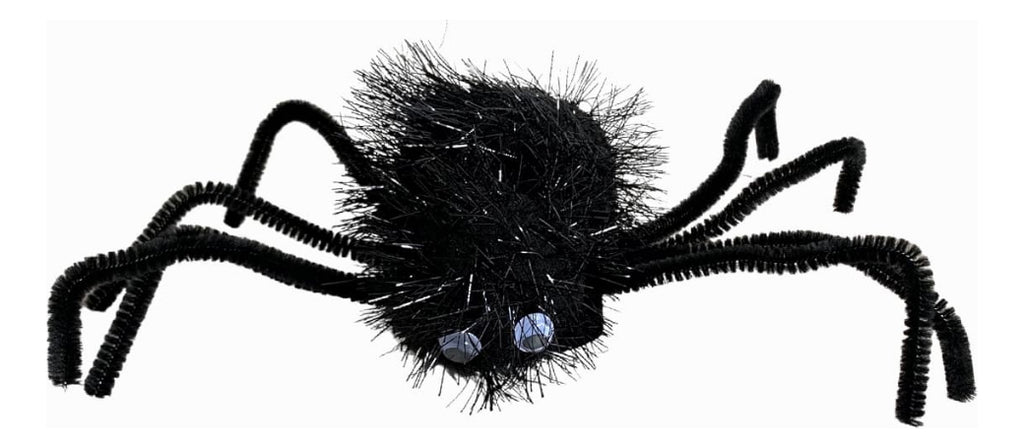 Acessório De Halloween Presilha Grampo De Aranha Preta