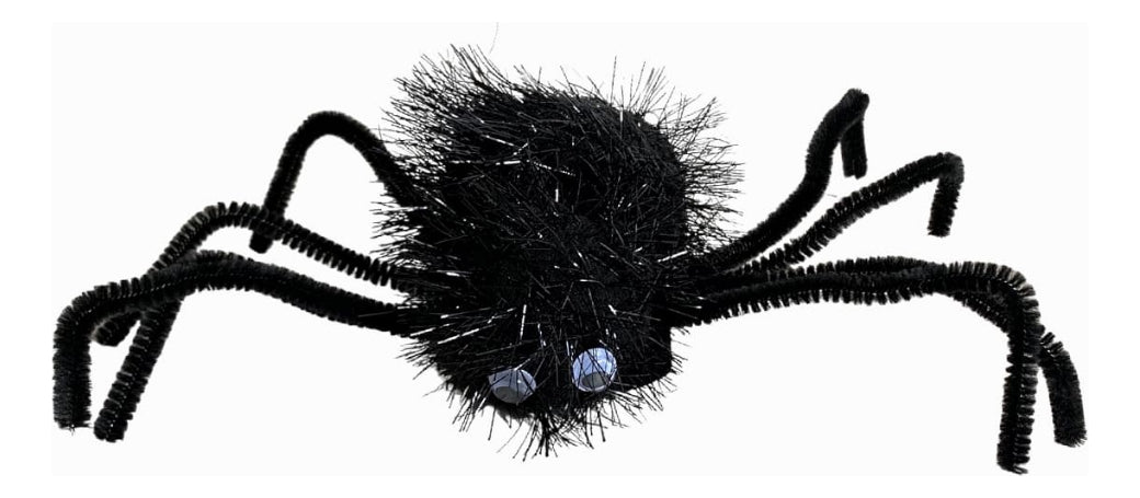 Acessório De Halloween Presilha Grampo De Aranha Preta
