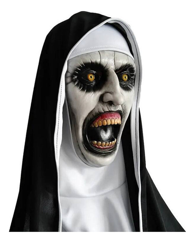 Máscara De Freira De Terror Cosplay Halloween Festa Latex