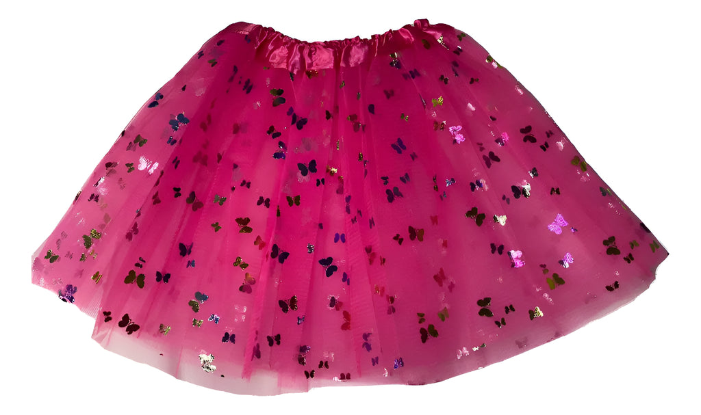 Saia Tule Boboletas Metalizadas Ballet Infantil Festa Niver